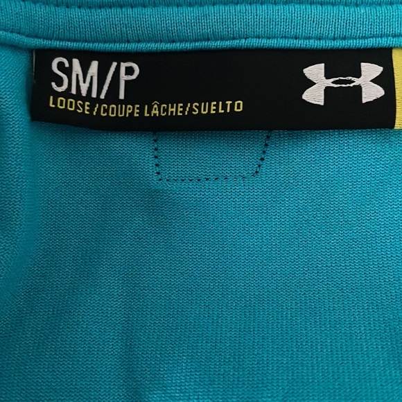 Under Armour Long Sleeve Shirt Tee Sz M Loose Fit Blue - Picture 3 of 4